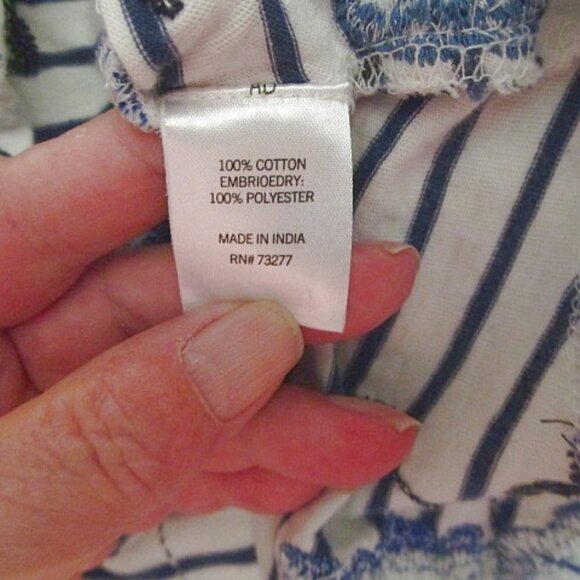 Floral EMBROIDERED Knit Size L TANK Tunic TOP Scoop Neck SLEEVELESS Boho - Picture 8 of 8